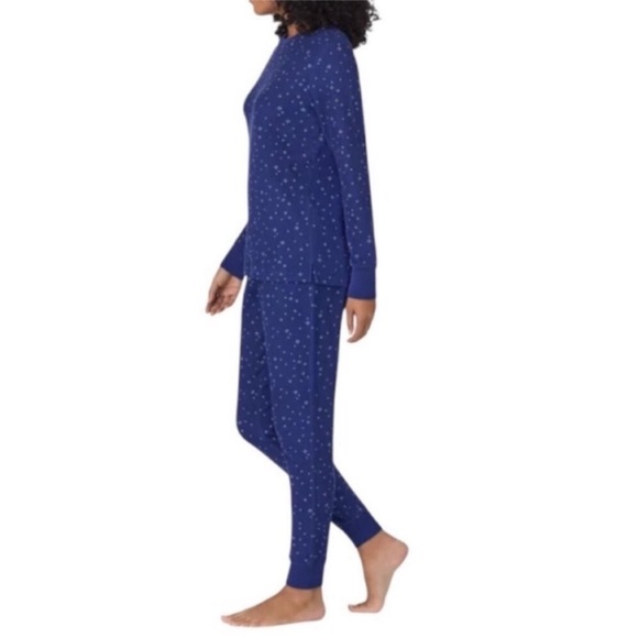 Midnight by Carole Hochman Blue and White Print Pajama Set Size Small - Picture 2 of 8